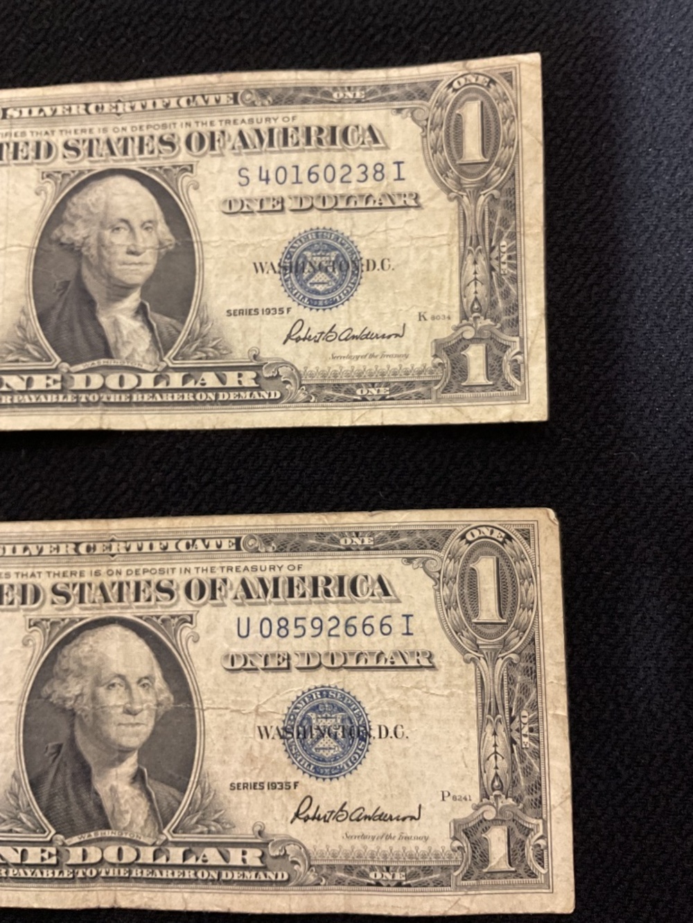 Blue seal $1 bills collectibles (Set of 2) bills - Picture 3 of 9